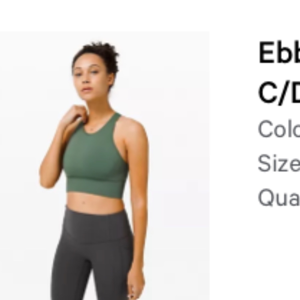 Lululemon- Ebb to Train Bra